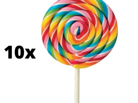 Rainbow Lollipop 40g - 10 pcs pack ROSSINI S Hot on Sale