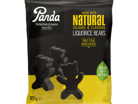 All Natural Liquorice Bears - 125g pack PANDA For Discount