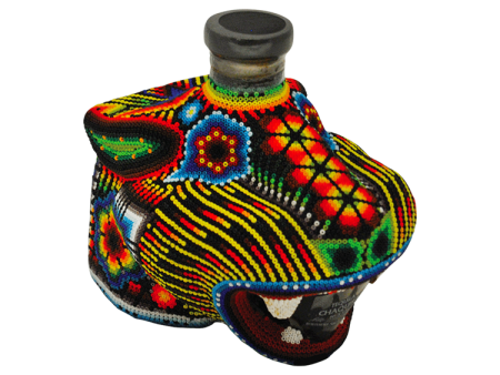 Chaquira Beaded Jaguar Extra Anejo Tequila For Sale