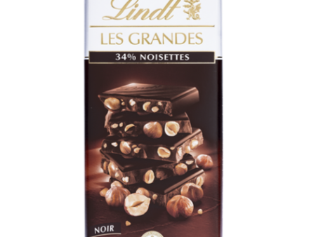 Les Grandes Dark with Hazelnuts Bar - 150g LINDT Sale