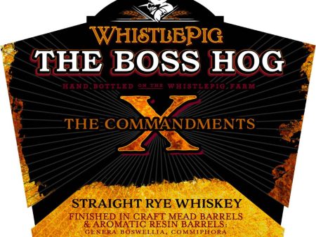 WhistlePig The Boss Hog X - The Commandments For Sale