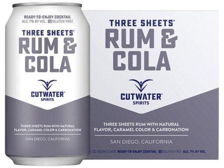 Cutwater Rum & Cola Canned Cocktail 4 Pack Online Sale