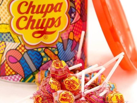 CHUPA CHUPS 150 Mixed Fruits and Cola Lollies - 1,8kg Bucket Sale