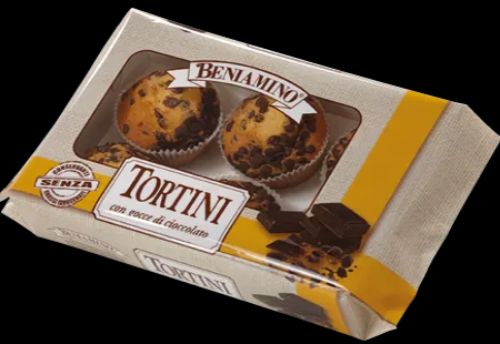 Tortini Vaschetta Gocce di Cioccolato Pezzi 6 Beniamino Discount