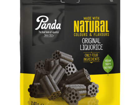 Natural Original Liquorice - 240g pack PANDA Vegan Candies Online now