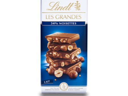 Les Grandes Milk with Hazelnuts Bar - 150g LINDT Cheap