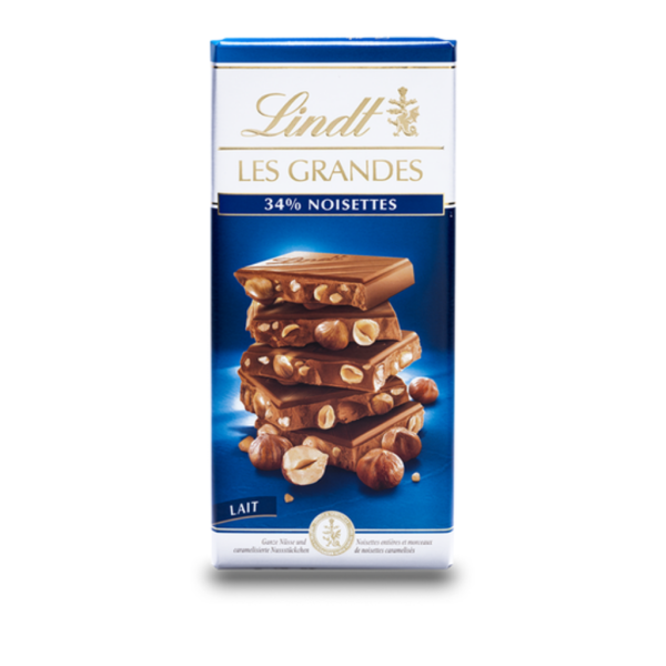 Les Grandes Milk with Hazelnuts Bar - 150g LINDT Cheap