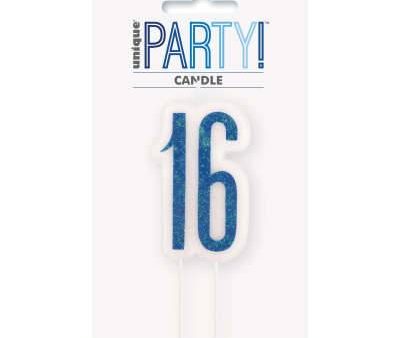 16 Age Blue Number Candle Hot on Sale