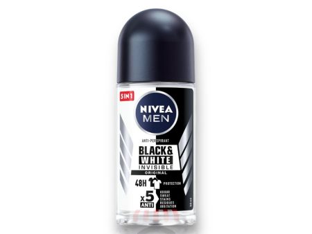 Nivea Men Black And White Invisible Roll On 50ml Cheap