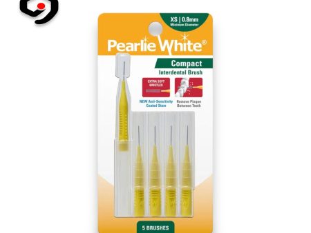 Pearlie White Compact Interdental Brush XS 0.8mm 5Brushes on Sale