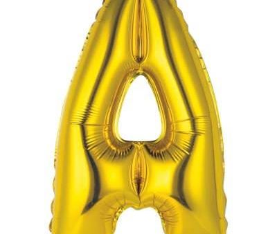 14  Gold Alphabet Balloon For Discount